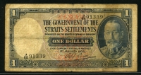 스트레이츠세틀멘츠 Straits Settlements 1935, 1 Dollar P16b 보품