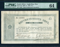 남아프리카 South Africa 1900 1 Pound, P54a, PMG 64 미사용