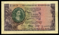 남아프리카 South Africa 1952-1958(1957) 10 Pounds, P99, 미품