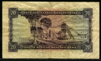 남아프리카 South Africa 1961 20 Rand, P108, 미품