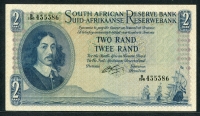 남아프리카 South Africa 1962-1965 2 Rand P104b,Signature 4, 미사용