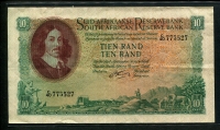 남아프리카 South Africa 1962-1965 10 Rand, P107b, 미품+