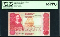 남아프리카 South Africa 1984 50 Rand P122a, PCGS 66 PPQ 완전미사용