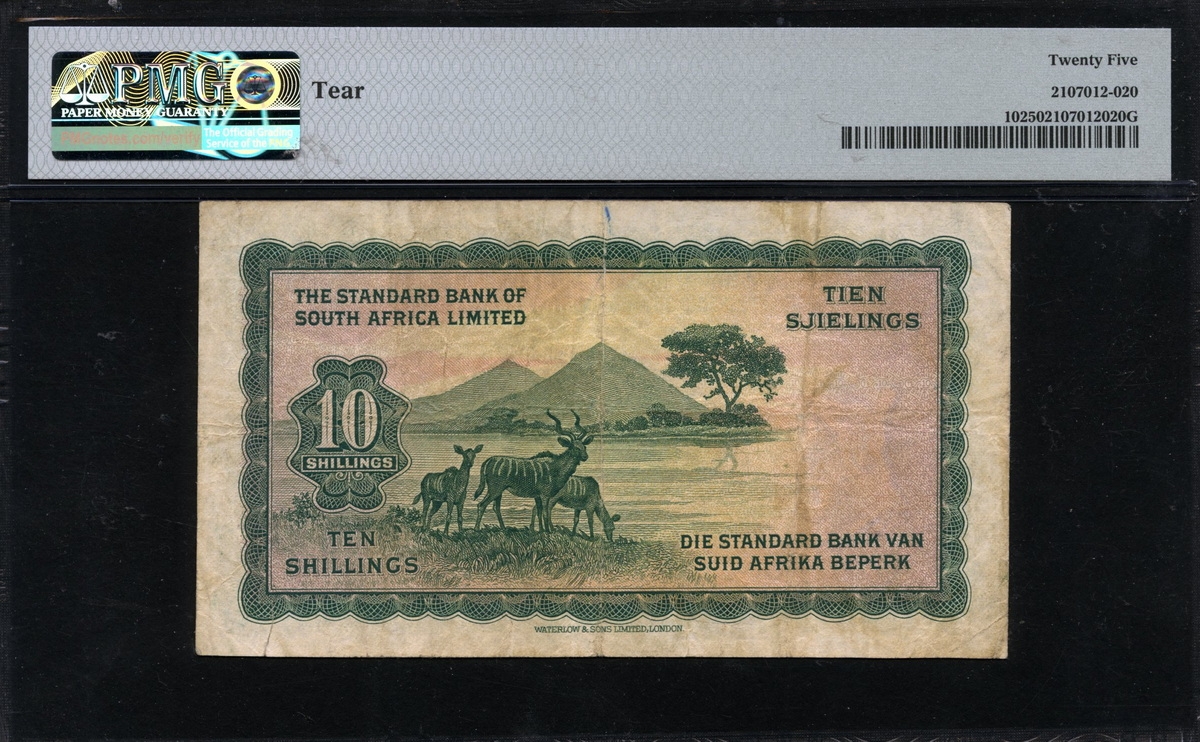 남서 아프리카 Southwest Africa 1954-1959 10 Shillings P10 PMG 25 미품