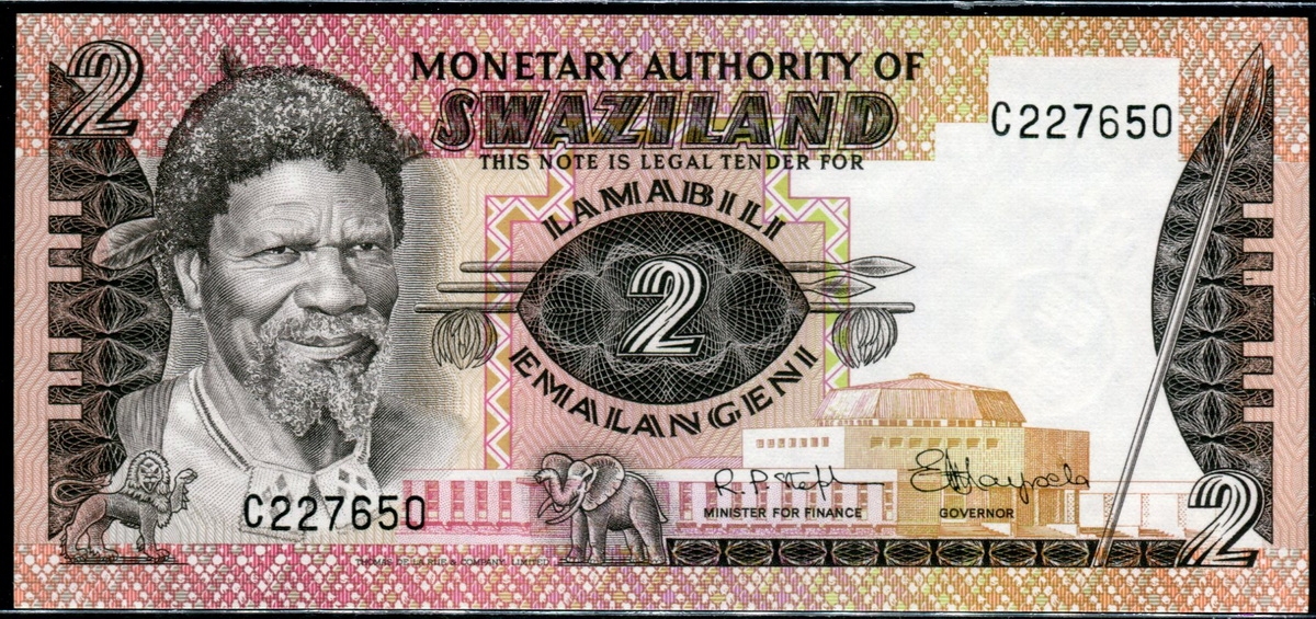 스와질란드 Swaziland 1974, 2 Emalangeni, P2, 미사용