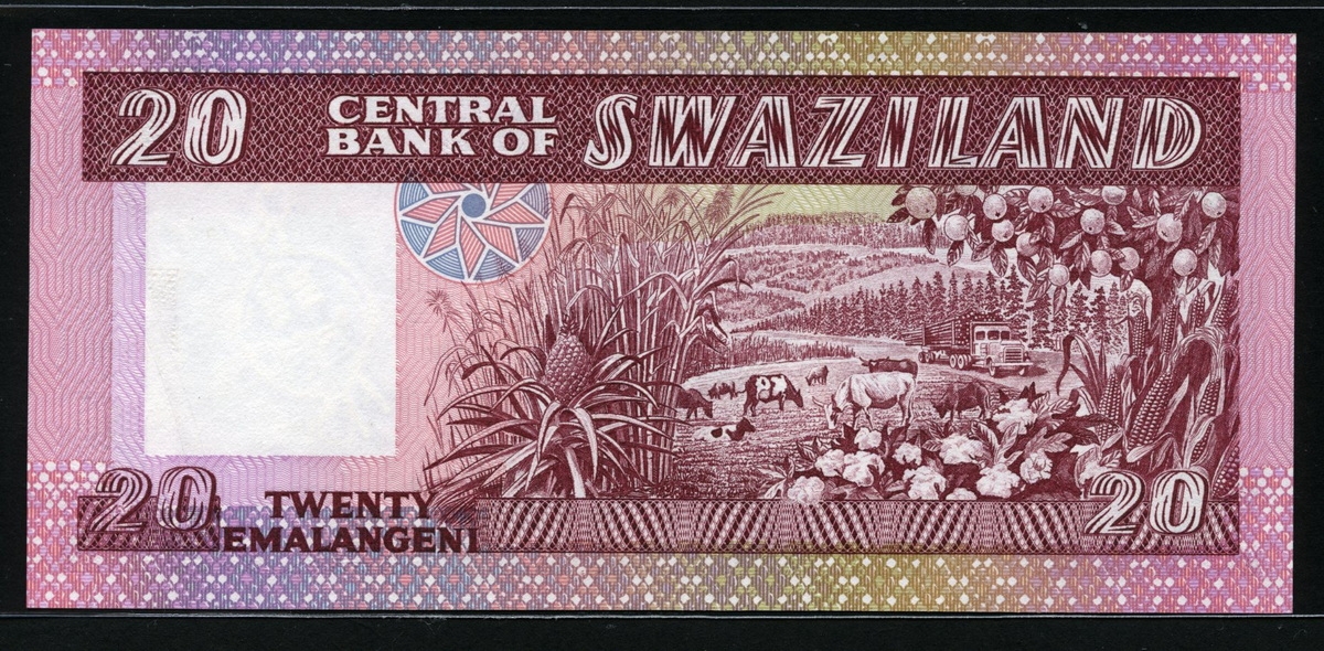 스와질란드 Swaziland 1986 20 Emalangeni, P12a, 미사용
