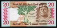 시에라리온 Sierra Leone 1984, 20 Leones, P14b, 미사용