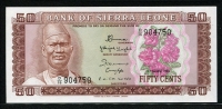 시에라리온 Sierra Leone 1984, 50 Cents, P4e, 미사용
