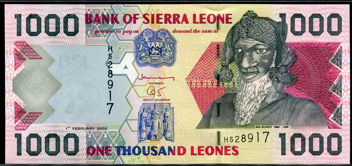 시에라리온 Sierra Leone 2002 1000 Leones P24a 미사용