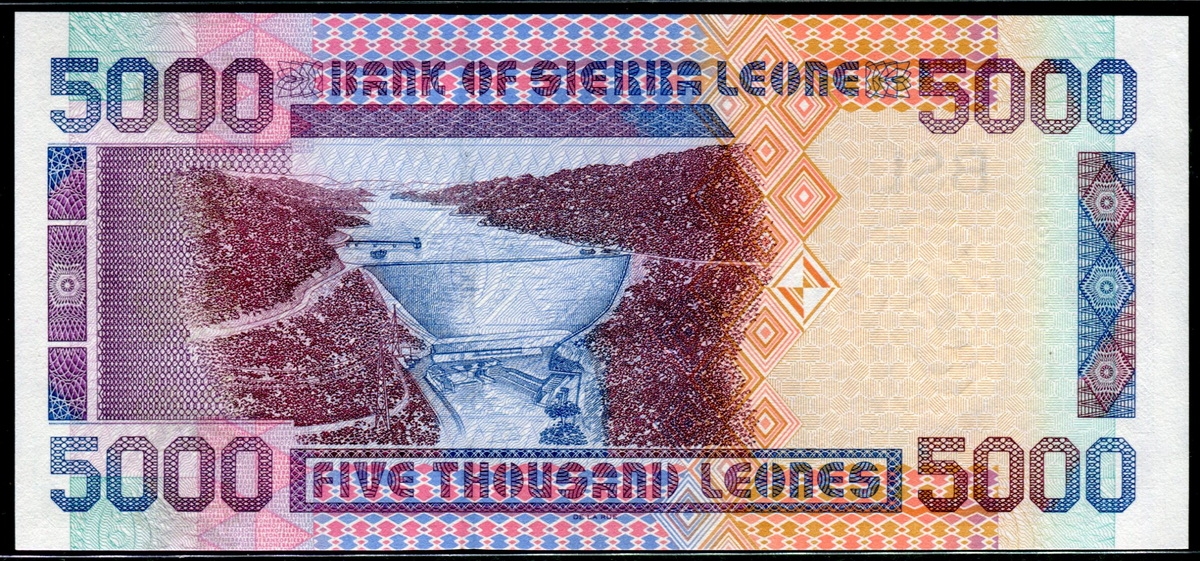 시에라리온 Sierra Leone 2003 5000 Leones P27b 미사용