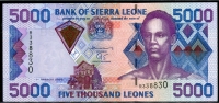 시에라리온 Sierra Leone 2003 5000 Leones P27b 미사용