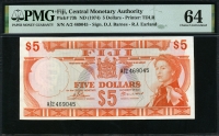 피지 Fiji 1974 5 Dollars,P73b,PMG 64 미사용