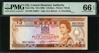 피지 Fiji 1986 5 Dollars,P83,PMG 66 EPQ 완전미사용
