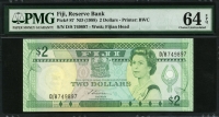 피지 Fiji 1988 2 Dollars,P87,PMG 63 EPQ 미사용