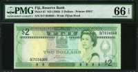 피지 Fiji 1988 2 Dollars, P87, PMG 66 EPQ 미사용