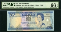 피지 Fiji 1992 20 Dollars P95a PMG 66 EPQ 완전미사용