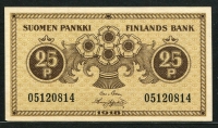 핀란드 Finland 1918 25 Pennia, P33, 준미사용