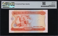싱가포르 Singapore 1973 10 Dollars P3d PMG 64 EPQ UNC