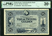 네덜란드 Netherlands 1927-1928 25 Gulden P45 PMG 30 EPQ 미품