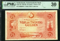 네덜란드 Netherlands 1929-1930 25 Gulden P46 PMG 30 미품
