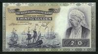 네덜란드 Netherlands 1939-1941 (1941) 20 Gulden, P54 미사용