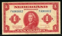 네덜란드 Netherlands 1943 1 Gulden,P64, 미품