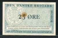 덴마크 Denmark 1947-1958 덴마크 왕립 군표 25 Ore,(외레) M9, 미품+