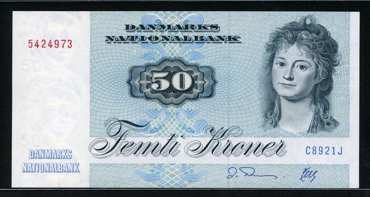 덴마크 Denmark 1992 50 Kroner P50j 미사용