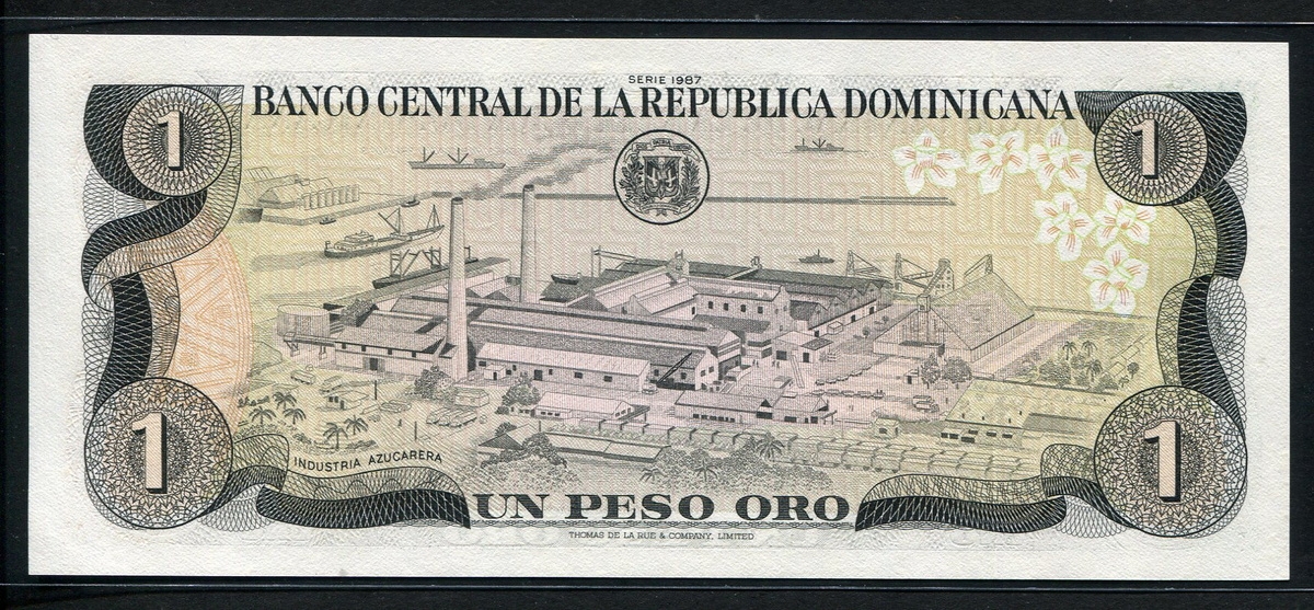 도미니카 Dominican Republic 1987 1 Peso Oro, P126a, 미사용