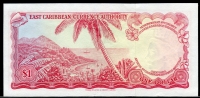 동카리브 East Caribbean States 1965 1 Dollar P13c Sign 4 귀한싸인 미사용
