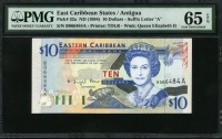 동카리브 East Caribbean States 1994 10 Dollars,P32a,PMG 65 EPQ 완전미사용