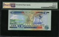 동카리브 East Caribbean States 2000 10 Dollars,P38v,PMG 64 EPQ 미사용