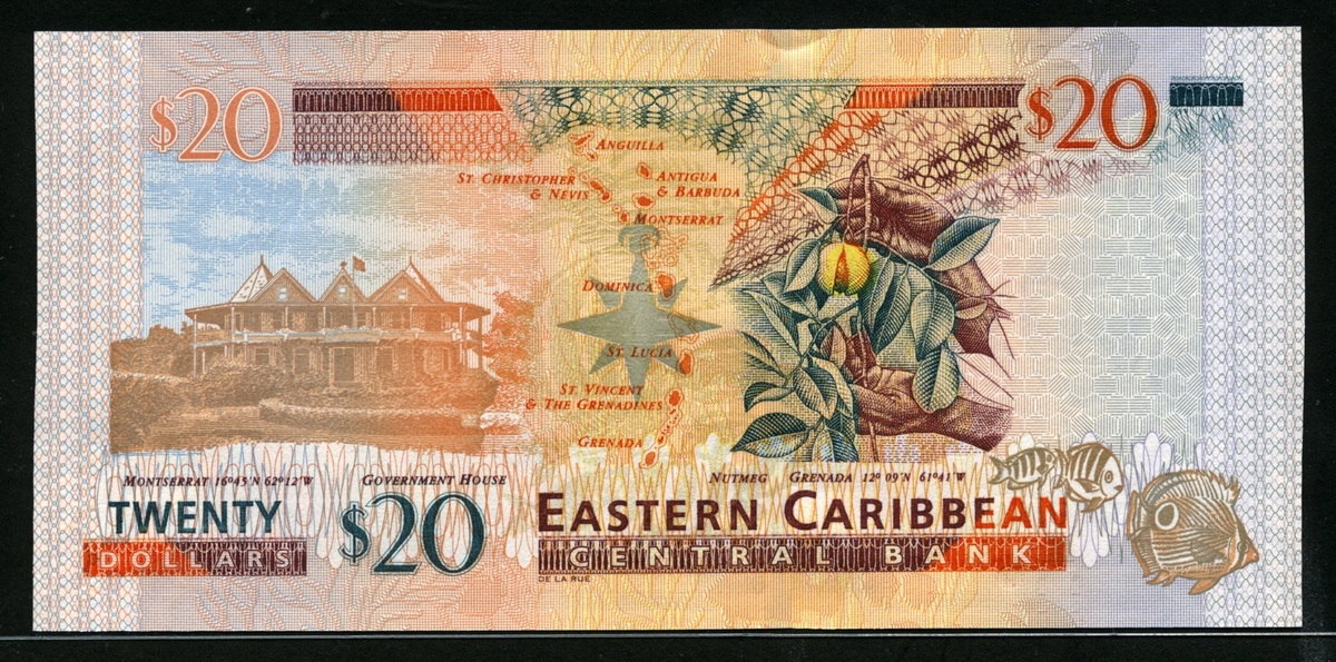 동카리브 East Caribbean States 2015 20 Dollars P53b 미사용