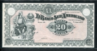 에콰도르 Ecuador 1920 20 Sucres,S253a, 미사용