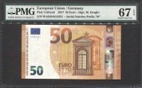 유럽 Germany 2017, 50 Euro, PMG 67 EPQ 퍼펙트 완전미사용