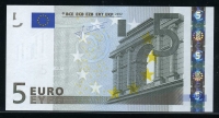 유럽 France 2002 5 Euro, P1u, 미사용