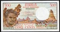 지부티 Djibouti 1979 500 Francs, P36a, Without signature, 미사용