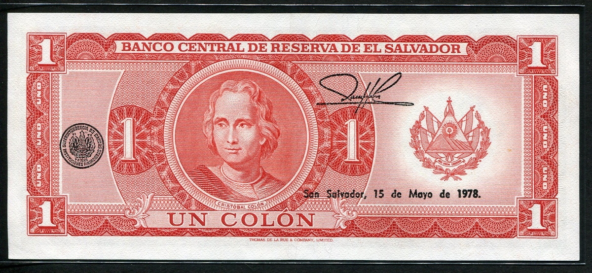 엘살바도르 El Salvador 1976 1 Colon, P123 미사용