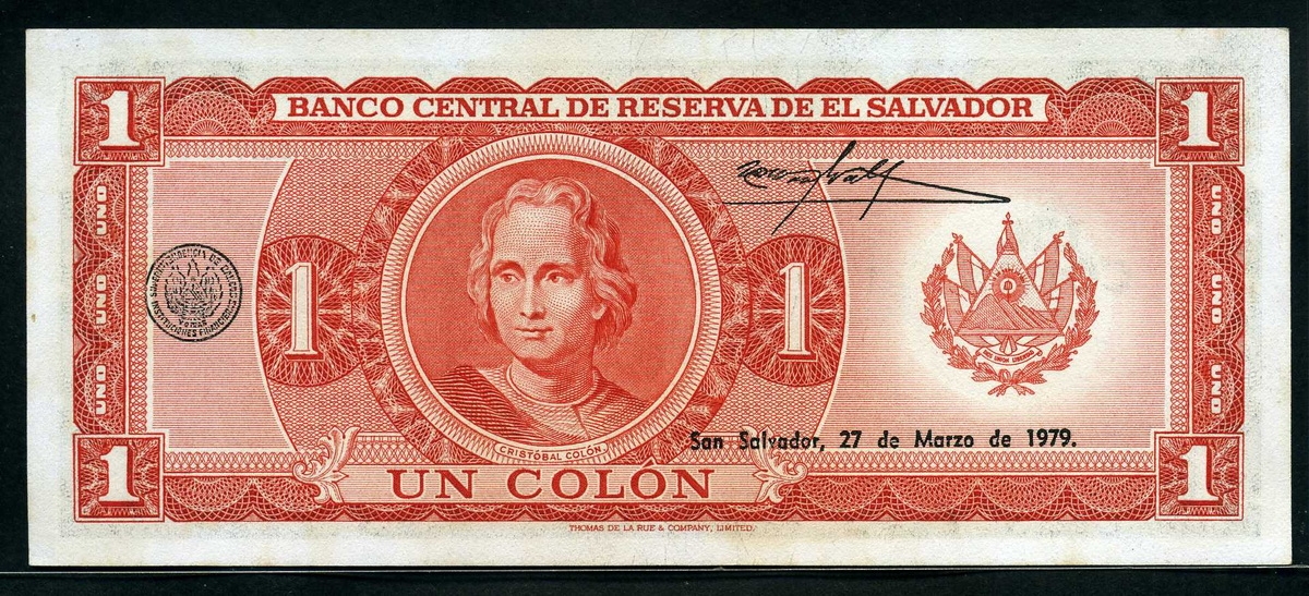 엘살바도르 El Salvador 1977 1 Colon, P125a, UNC(-)