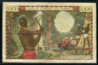 적도 아프리카 Equatorial African States 1963,1000 Francs,P5f, 보품+미품