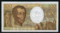 프랑스 France 1992 200 Francs P155e 준미사용