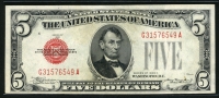 미국 1928년 C 5달러 레드실 극미품