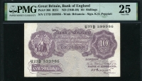 영국 Great Britain 1940-1948 10 Shillings P366 PMG 25 미품