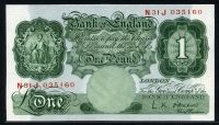 영국 Great Britain 1955-1960, 1 Pound, P369c, 미사용+