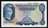 영국 Great Britain 1961-1963 5 Pounds, P372a, 미사용+