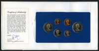 솔로몬 제도 1977 FM 6종 동전 프루프 세트 (봉투가 갈라짐, 우표 및 보증서포함)
