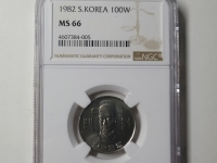 한국은행 1982년 100원 NGC MS 66 완전미사용