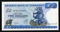짐바브웨 Zimbabwe 1994 2 Dollars P2de, 미사용+