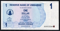 짐바브웨 Zimbabwe 2006 1 Dollar, AA0 , P37, 미사용
