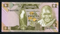 잠비아 Zambia 1980-1988 2  Kwacha, P24a, 미사용